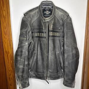 Men’s Passing Link Triple Vent Leather Jacket HARLEY-DAVIDSON XL HEAVY